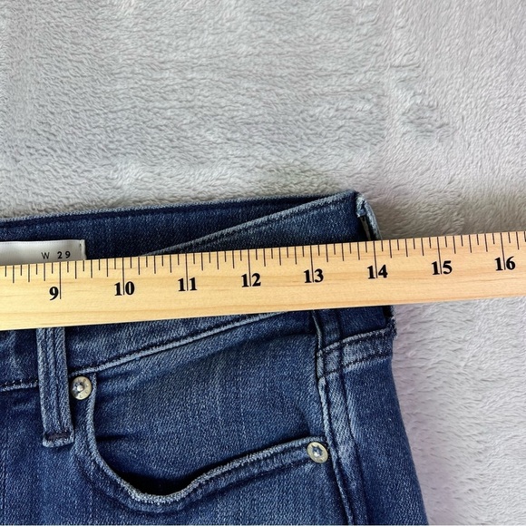 AYR The Riser Jeans 29 Skinny Fit Medium Wash Blue Ankle Fray Denim Casual - Picture 14 of 16